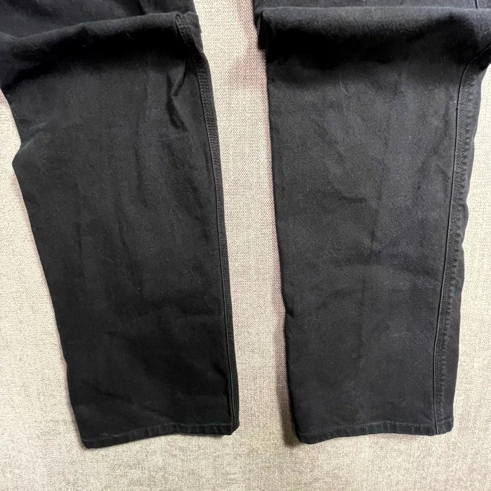 Carhartt Carpenter Pants Mens 34x36 Black Washed Duck Relaxed Fit Workwear
